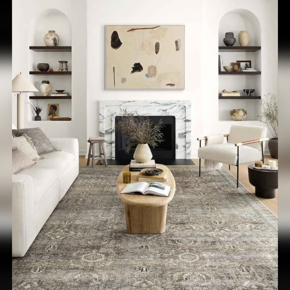 Loloi Layla Collection LAY-13 Antique/Moss 2'-3" x 3'-9" .13" Thick Accent Rug,